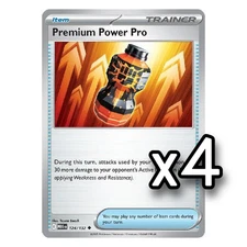 4x Premium Power Pro 124/132 Mega Evolution Pokemon Playset x4