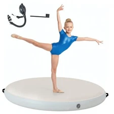 Gymnastics Air Roller Air Barrel Inflatable 5.4ft x 4.8ft x 6in Flesh Pink-Y