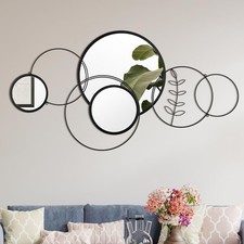 Round Modern Metal Wall Mirror - 41 Inch