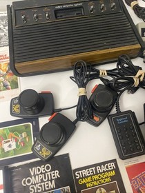 Vintage Atari 2600 Wood grain Console 1980-1982 Bundle Working 16 Games & Manual