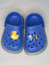 New Toddler Kids Boys Girls Water Clogs Sandals Slip On Blue Shoes Size 9