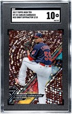 2027 Topps High Tek Carlos Carrasco SGC 10 Gem Mint Red Orbit Diffractor /10