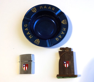 Lighter Ashtray Cigarette MAAG Taiwan Tsoying SAMOC Cold War Military No Reserve