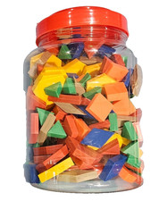Plastic Pattern Blocks Geometric Shapes 224 P...