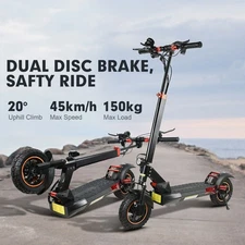 Adult Electric Scooter Long Range 10" Soft Tires Folding E-Scooter City Commuter