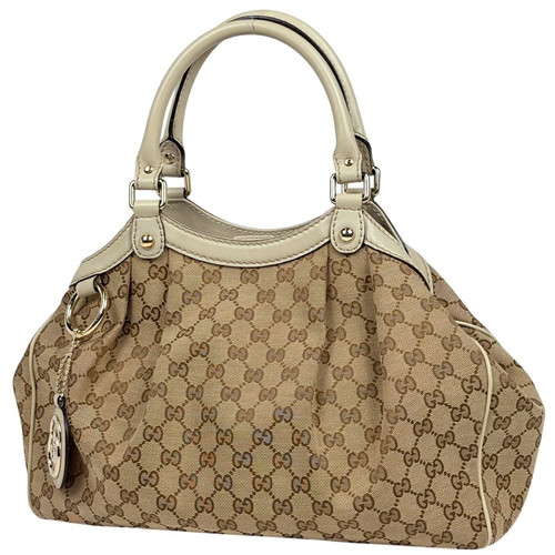 Gucci GG Sookie Canvas Handbag Beige Ivory M211944 Used