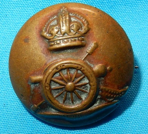 WW1 ERA ROYAL FIELD ARTILLERY MILITARY SWEETHEART BADGE BUTTON WORLD WAR I