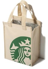 starbucks insulated lunchbag tote bag beige