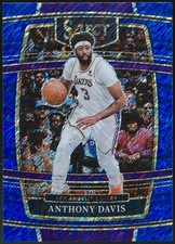 2021-22 Panini Select Blue Shimmer Prizms Anthony Davis Parallel Card #39