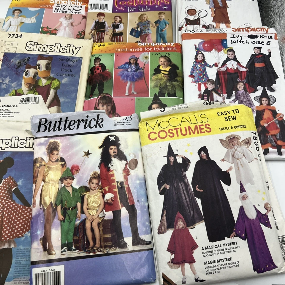 Vintage Simplicity Lot of Costumes Mixed Lot Disney Princess Chef and More - Image 2 of 4