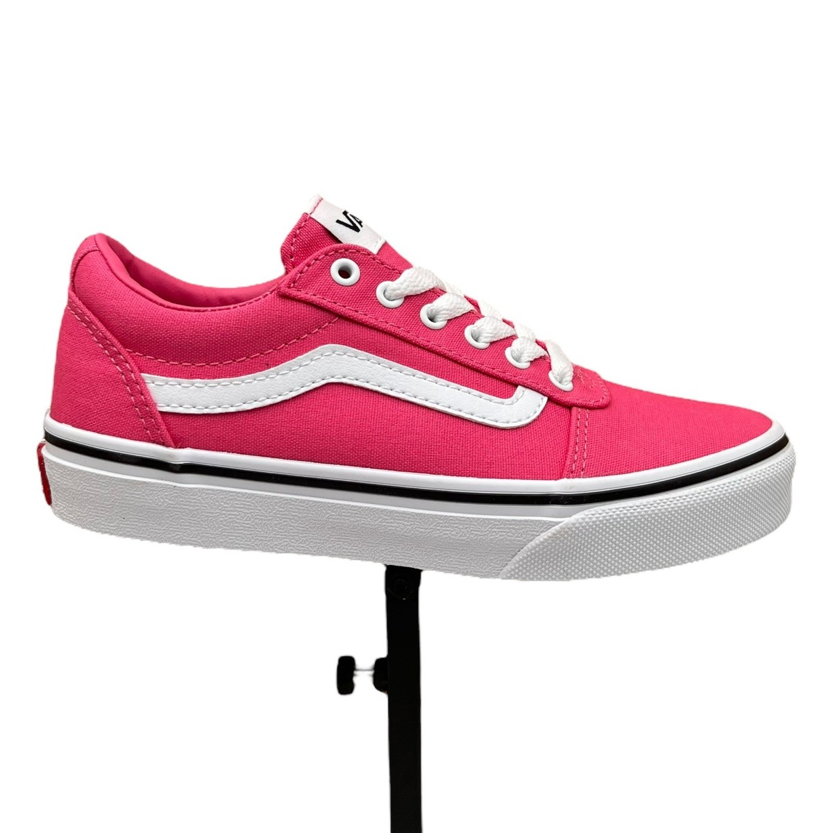 Vans Ward Youth Girls Canvas Skateboard Sneaker Size Pink-White Low Top  Shoes