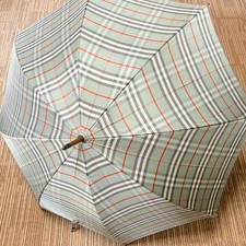 Burberry Nova Check Rain And Shine Long Umbrella Khaki Women Umbrella Accessory