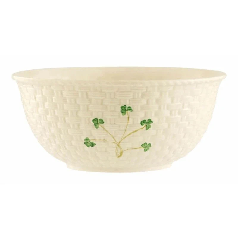 Belleek Classic Shamrock 100% Fine Parian China 9.5" Mixing Bowl
