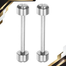 2pack Watch Screw Tube Rod 20mm Stainless Steel Watch Strap Pins Silver