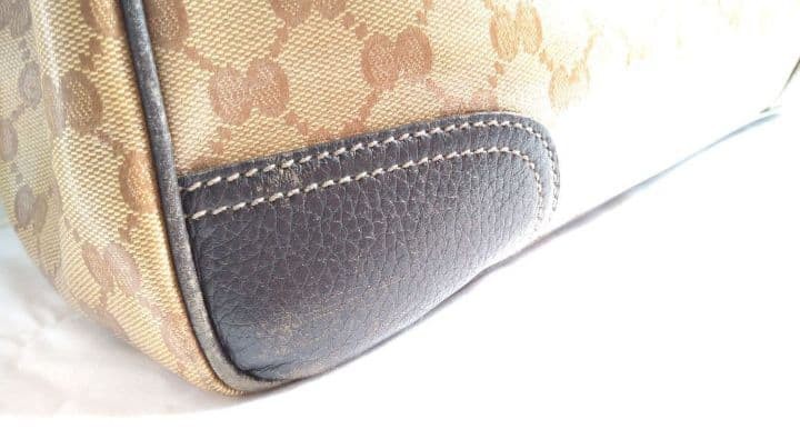 GUCCI GG Pattern Crystal Tote Bag Rare Canvas Leather image 9