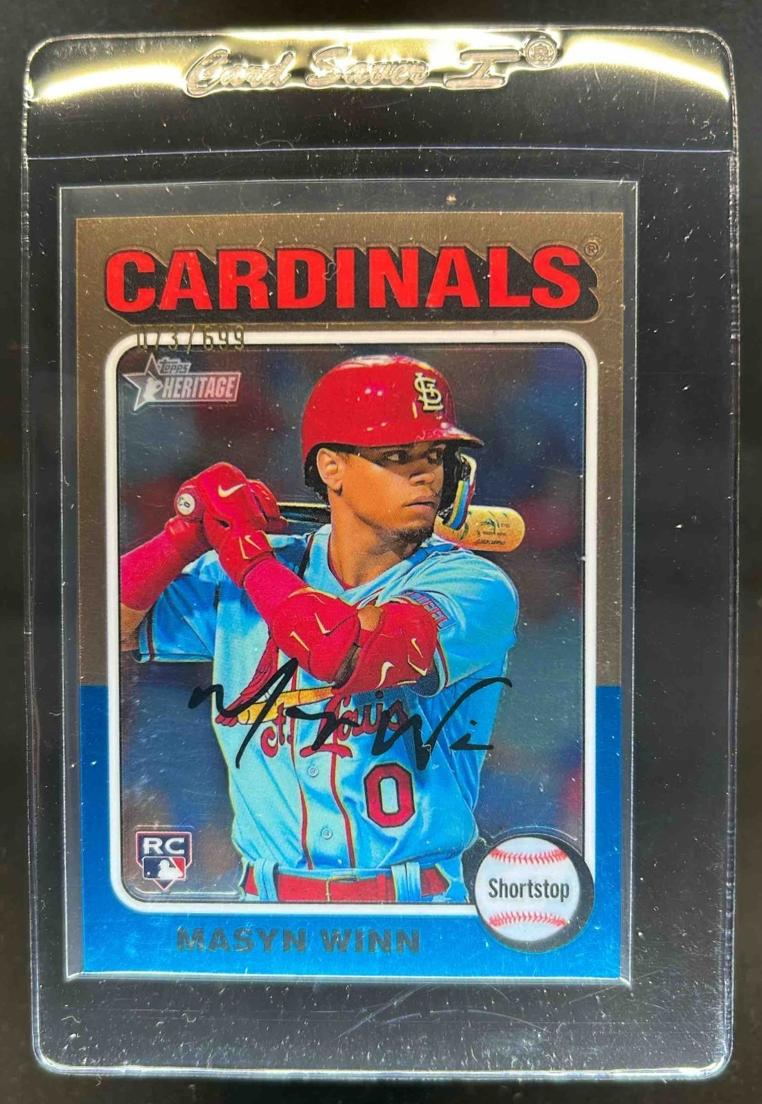 2024 Topps Heritage High Number Masyn Winn Chrome RC Rookie #/699 Cardinals