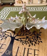 Art Nouveau bisque porcelain centerpiece, often referred to as a "Sea Goddess"