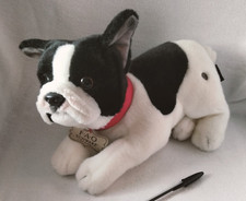 FAO Schwartz Black White Boston Terrier Puppy Dog 12" Plush 2018