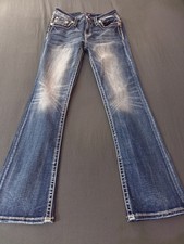 Miss Me Jeans Womens 28 Mid Rise Bootcut Embroidered Flap Pocket Western 28x31