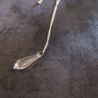 Vintage Clear Crystal Pendant Necklace — photo 2
