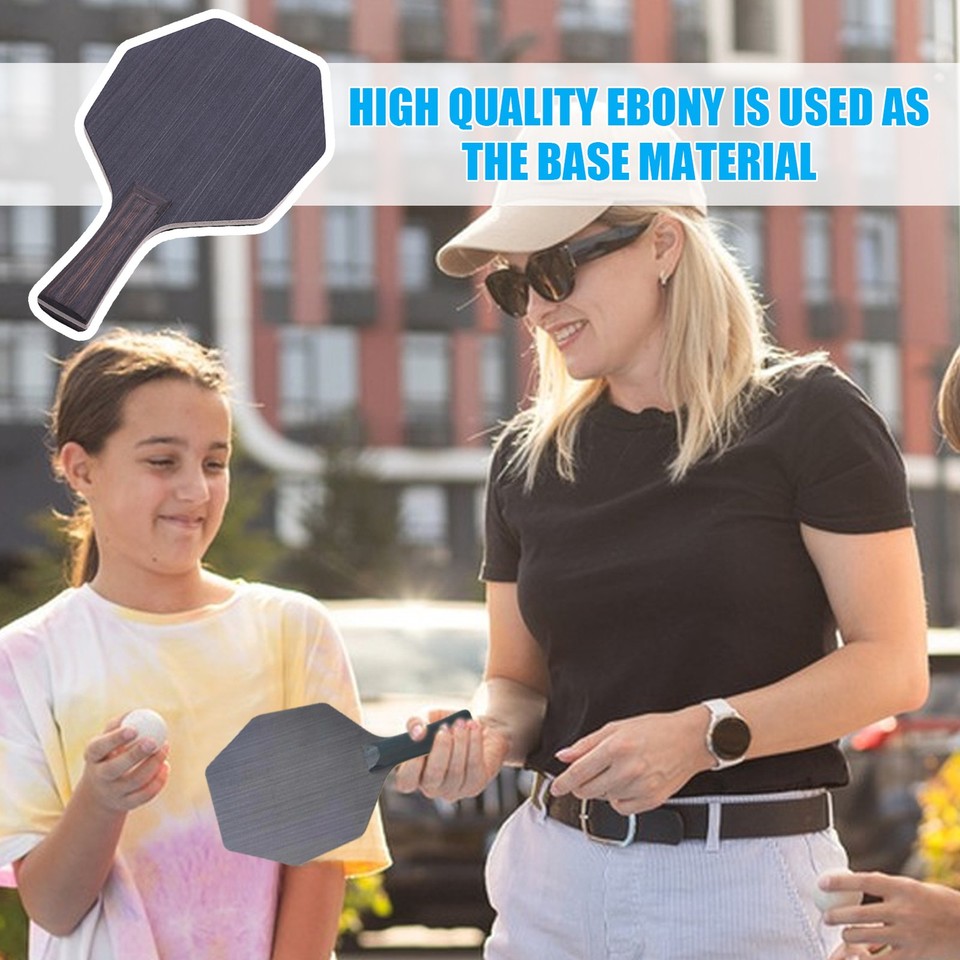 1pc Hexagon wood professional Table Tennis Blade Ping Pong Paddle Ebony ...