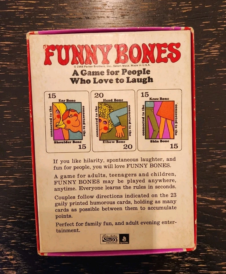 Parker Brothers Funny Bones Card Game Vintage 1968  - Image 3 of 4
