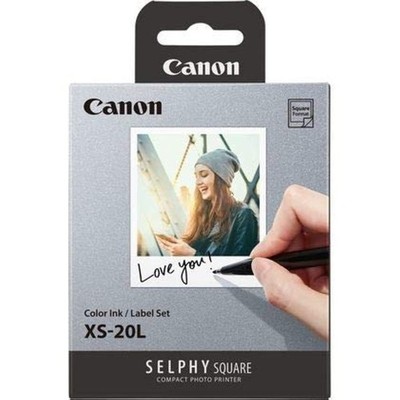 Canon XS-20L Genuine Ink + Paper Set, for SELPHY SQUARE QX10 - 20 Prints 20 Shot