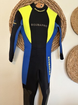 Scubapro TPF 3mm Small Full Body Wetsuit Black Blue Yellow