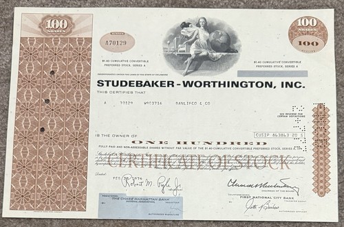 Vintage Aktienzertifikate, FWD, White Motor Company, Studebaker Worthington - Bild 8 von 9