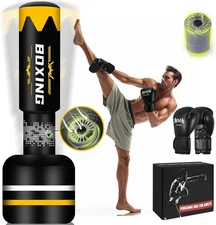 Upgrated Standing Punching Bag for Adults with Automatic Built in Air Pump, 69''