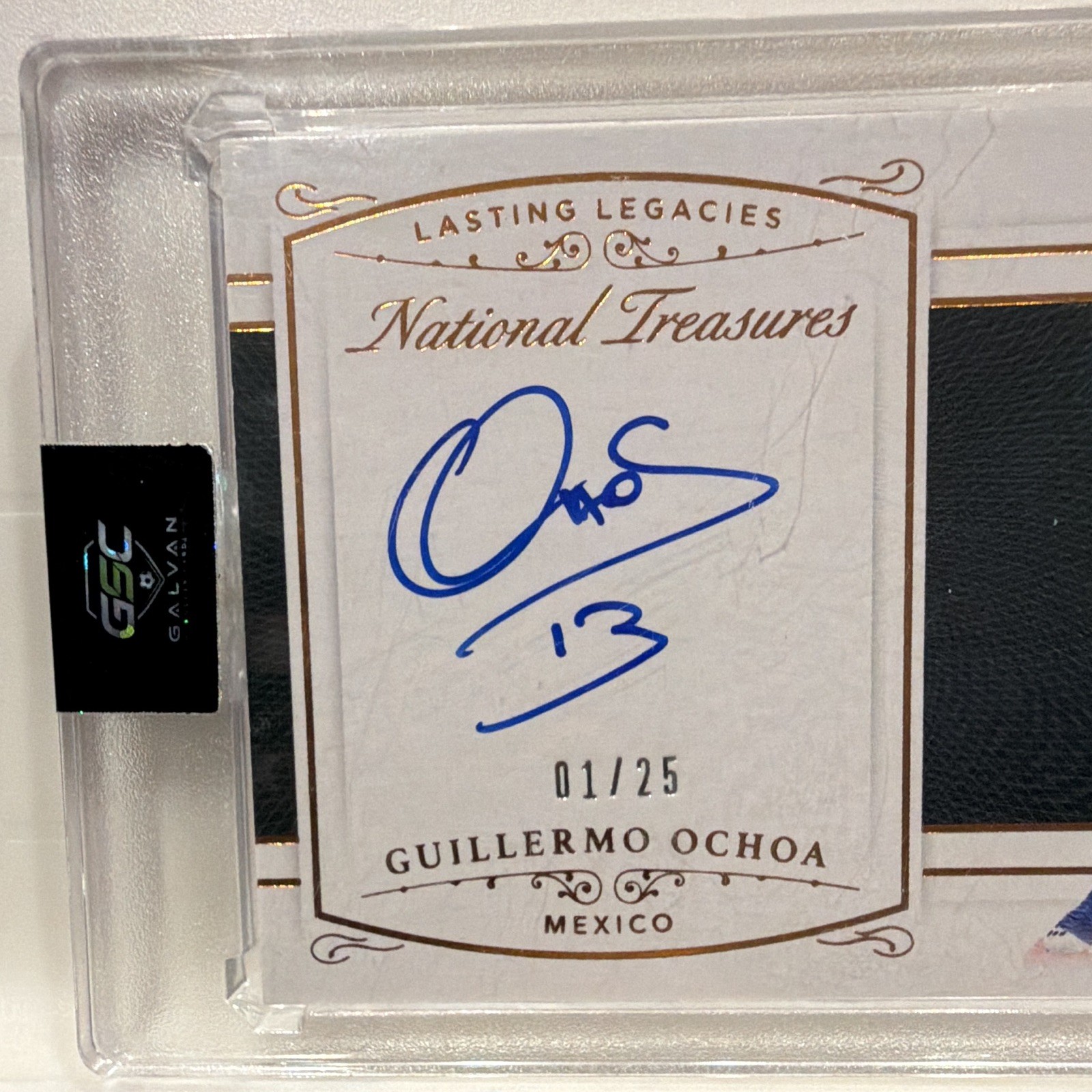 Panini 2018 National Treasures Guillermo Ochoa Auto LL-20 Bronze /25 SGC (RARE!) view 3