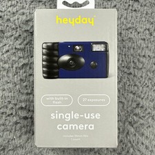 Heyday Single-Use 35mm Film Camera Navy Built-In Flash 27 Exposures New