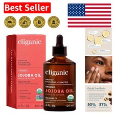 Organic Jojoba Oil 4oz - Hypoallergenic Cold Pressed Carrier Oil for Hair  Skin