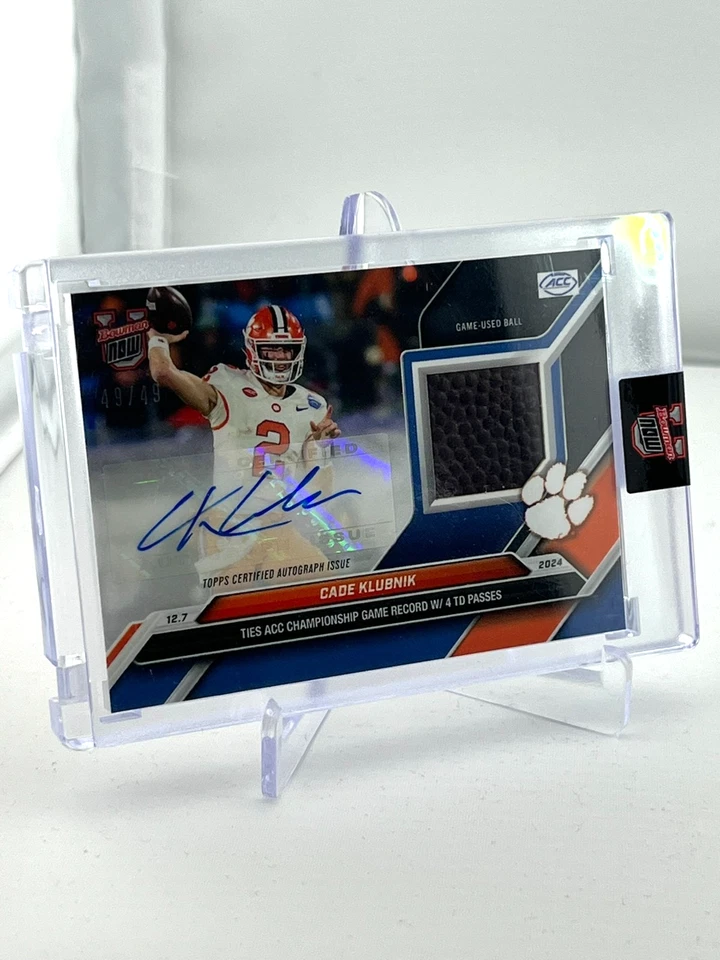 2024 Bowman U Now CADE KLUBNIK #57A Blue 49/49 Game Used Ball & Autograph Sealed - Image 2 of 4