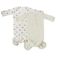 Muslin Organic Cotton Knotted Baby Gown - Soft and Stylish Sleepwear for baby...