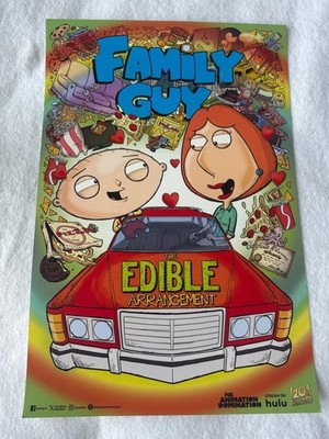 FAMILY GUY - 12''x18'' Original Movie TV Poster SDCC 2025 MINT Edible Arrangement