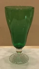 Vintage Anchor Hocking Burple Boopie Forest Green 7” Footed Iced Tea Goblet