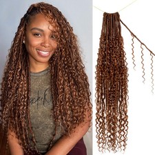 Boho Faux Locs Crochet Hair 30 Inch Soft crochet hair for black women