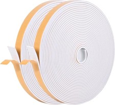 Self Adhesive Foam Tape Weatherstrip High Density Foam 1/2in x 1/4in x 42Ft