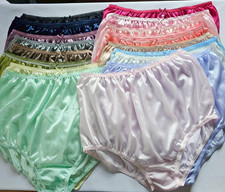 17 Big Underwear Nylon Granny Panties Soft Silky Briefs Woman High Waist 42"-50"