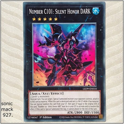 Number C101: Silent Honor DARK - LED9-EN010 - Common 1st Edition Yugioh