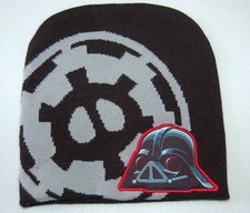 Boys Knit Winter STOCKING HAT Black Angry Birds Dbl Thick STARWARS Darth Vador