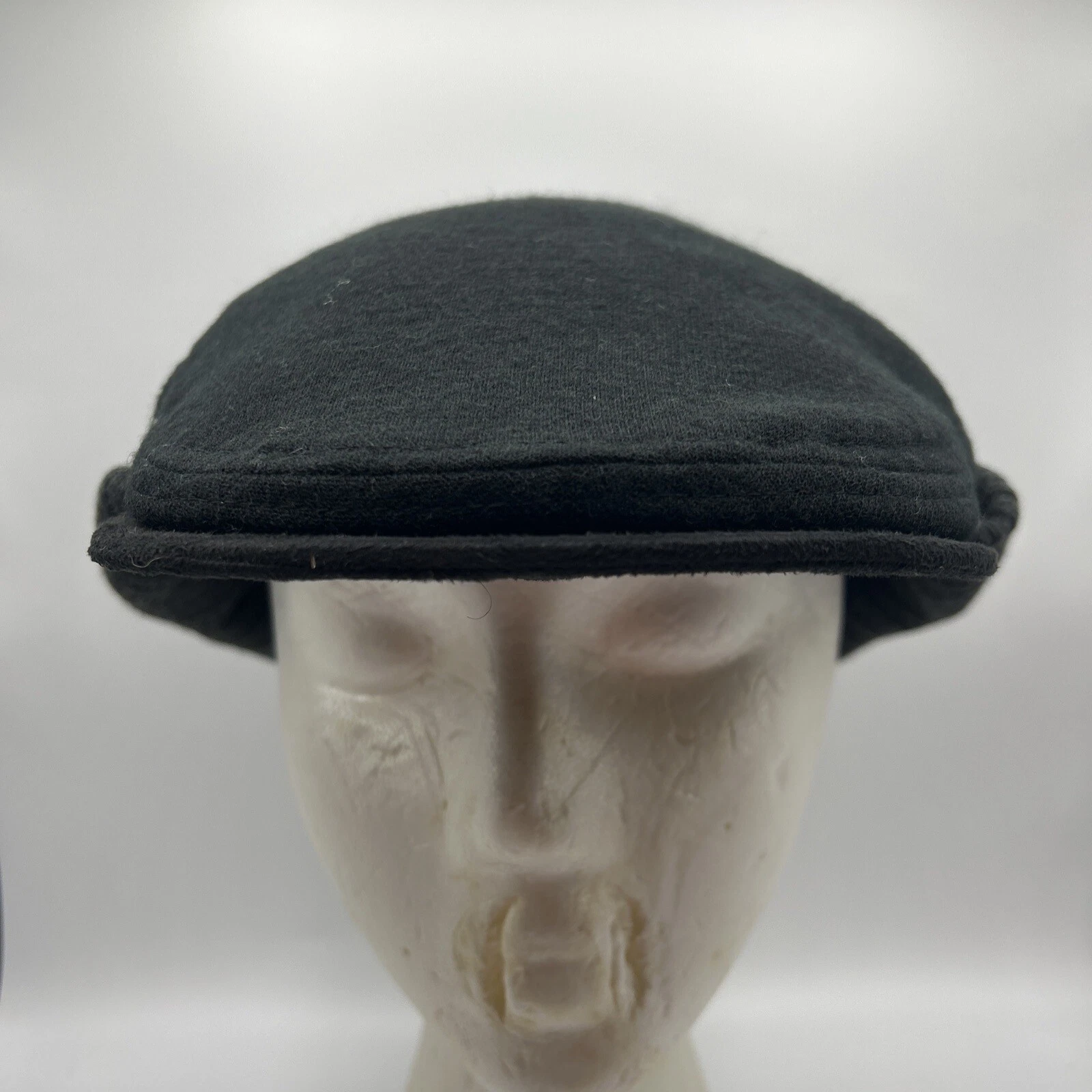 Original DOCKERS Ear Warmer Cap Charcoal Black L/XL Fleece Newsboy Hat NEW Tags