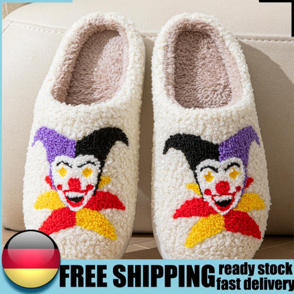 APL Halloween Clown Peluche Pantofole Cartoni Animati Clown Pantofole Comode per Inverno