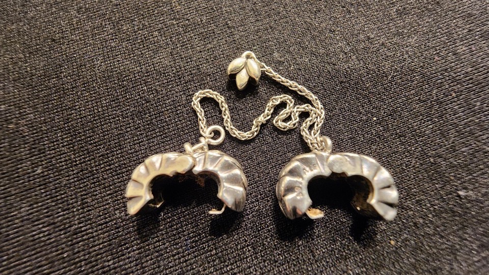 Pandora Sterling Silver Wheat Grains Safety Chain Clip Charm 925 eBay