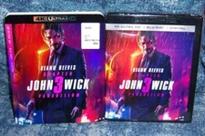 NEW KEANU REEVES JOHN WICK CHAPTER 3 PARABELLUM 4K ULTRA HD & BLU RAY MOVIE 2019