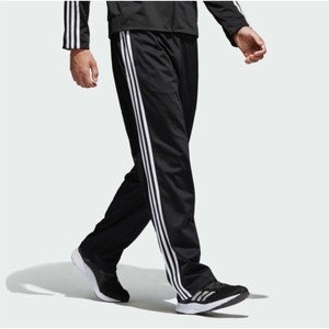 men's black track pants with white stripe