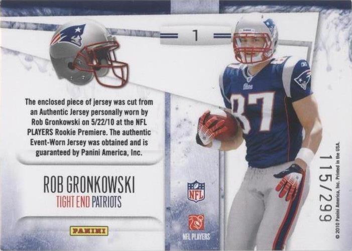 2010 Panini Rookies & Stars Rob Gronkowski #1