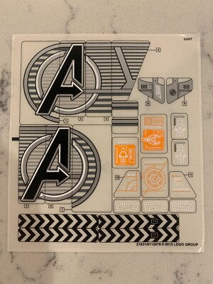 LEGO STICKER SHEET for 76038 Attack on Avengers Tower, New