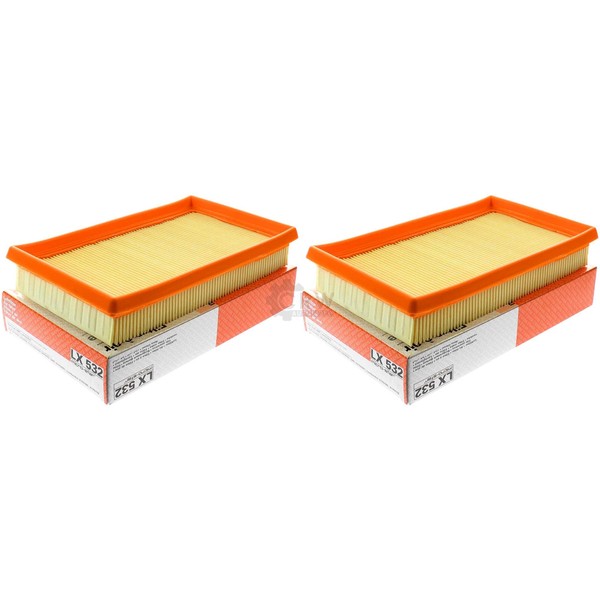 2X Mahle / Knecht Lx 532 Luftfilter Filter Air-image